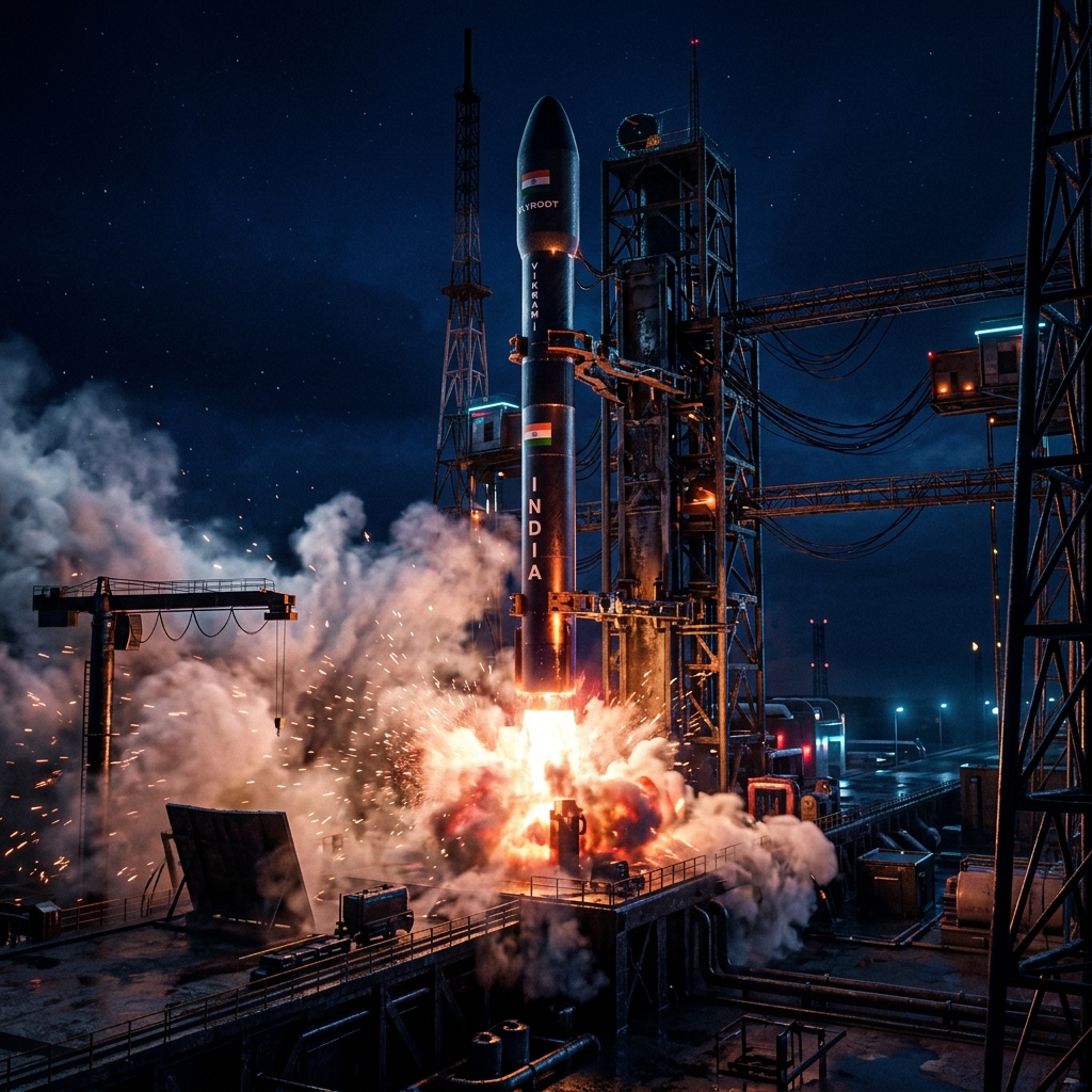 Skyroot Vikram-I Launch Render